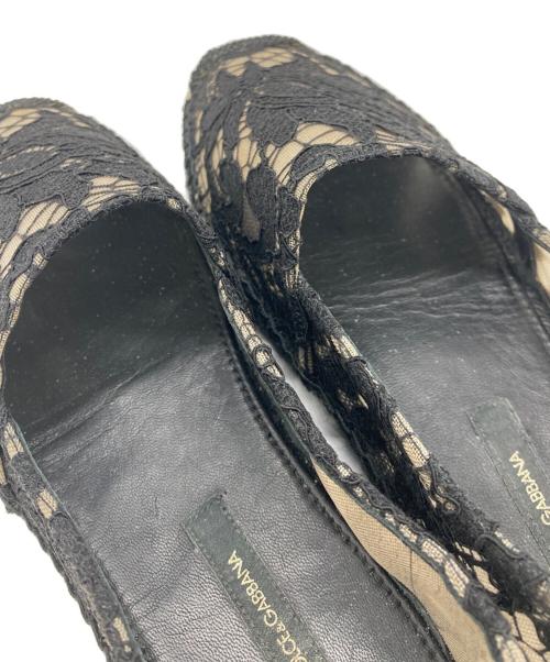 DOLCE & GABBANA（ドルチェ＆ガッバーナ）DOLCE & GABBANA (ドルチェ＆ガッバーナ) レースエスパドリーユ ブラック サイズ:SIZE　36の古着・服飾アイテム
