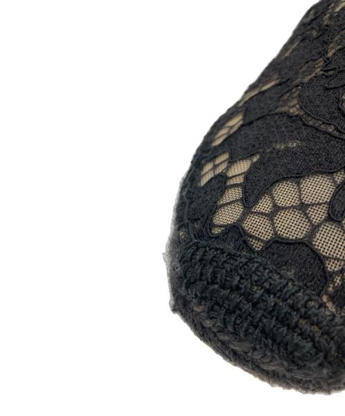 DOLCE & GABBANA（ドルチェ＆ガッバーナ）DOLCE & GABBANA (ドルチェ＆ガッバーナ) レースエスパドリーユ ブラック サイズ:SIZE　36の古着・服飾アイテム