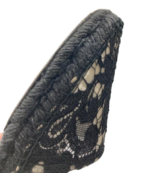 DOLCE & GABBANA（ドルチェ＆ガッバーナ）DOLCE & GABBANA (ドルチェ＆ガッバーナ) レースエスパドリーユ ブラック サイズ:SIZE　36の古着・服飾アイテム