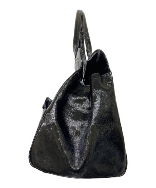 LONGCHAMP（ロンシャン）LONGCHAMP (ロンシャン) ギャビー パテントレザーハンドバッグ ブラックの古着・服飾アイテム