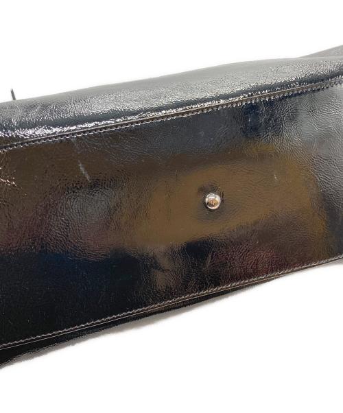 LONGCHAMP（ロンシャン）LONGCHAMP (ロンシャン) ギャビー パテントレザーハンドバッグ ブラックの古着・服飾アイテム