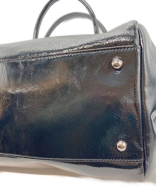 LONGCHAMP（ロンシャン）LONGCHAMP (ロンシャン) ギャビー パテントレザーハンドバッグ ブラックの古着・服飾アイテム