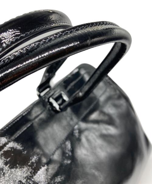 LONGCHAMP（ロンシャン）LONGCHAMP (ロンシャン) ギャビー パテントレザーハンドバッグ ブラックの古着・服飾アイテム