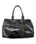 LONGCHAMP (ロンシャン) ギャビー パテントレザーハンドバッグ ブラック：8000円