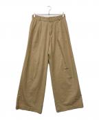 Spick and Spanスピック＆スパン）の古着「25SS コットンレーヨンドロストフレアパンツ」｜ベージュ