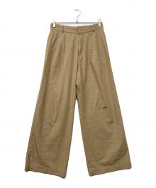 Spick and Span（スピック＆スパン）の古着「25SS コットンレーヨンドロストフレアパンツ」｜ベージュ