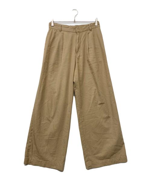 Spick and Span（スピック＆スパン）Spick and Span (スピック＆スパン) 25SS コットンレーヨンドロストフレアパンツ ベージュ サイズ:Mの古着・服飾アイテム