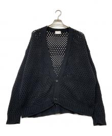 WITT（ウィット）の古着「メッシュ編みカーディガン」｜ブラック