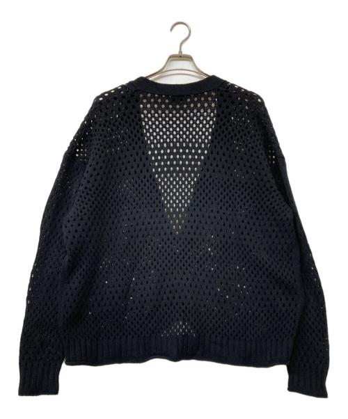 WITT（ウィット）WITT (ウィット) メッシュ編みカーディガン ブラック サイズ:Fの古着・服飾アイテム
