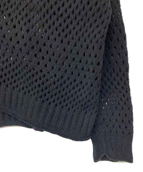 WITT（ウィット）WITT (ウィット) メッシュ編みカーディガン ブラック サイズ:Fの古着・服飾アイテム