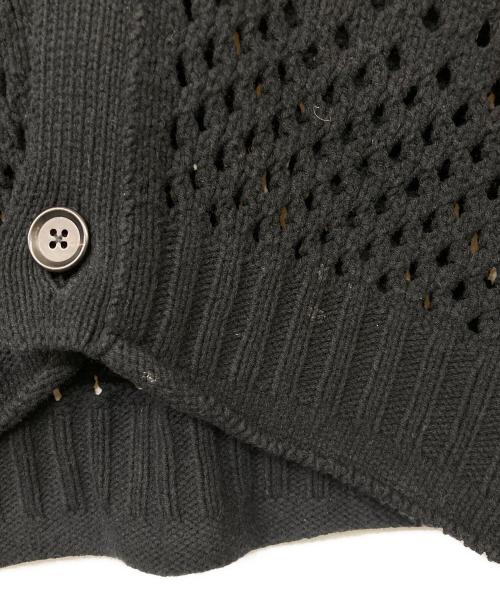 WITT（ウィット）WITT (ウィット) メッシュ編みカーディガン ブラック サイズ:Fの古着・服飾アイテム