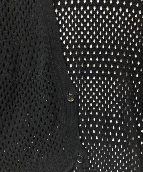 WITT（ウィット）WITT (ウィット) メッシュ編みカーディガン ブラック サイズ:Fの古着・服飾アイテム