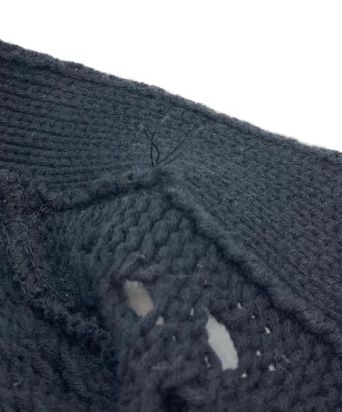 WITT（ウィット）WITT (ウィット) メッシュ編みカーディガン ブラック サイズ:Fの古着・服飾アイテム