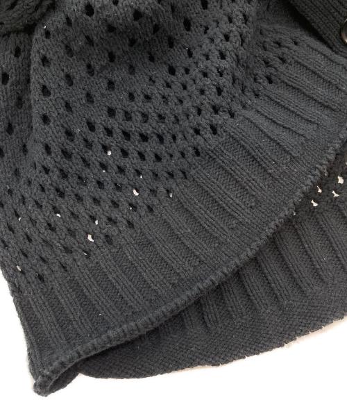 WITT（ウィット）WITT (ウィット) メッシュ編みカーディガン ブラック サイズ:Fの古着・服飾アイテム