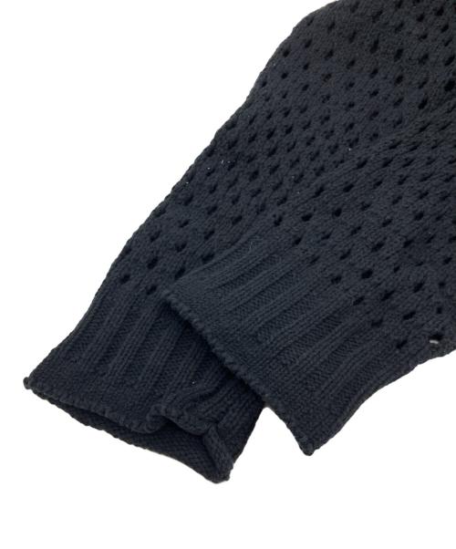 WITT（ウィット）WITT (ウィット) メッシュ編みカーディガン ブラック サイズ:Fの古着・服飾アイテム