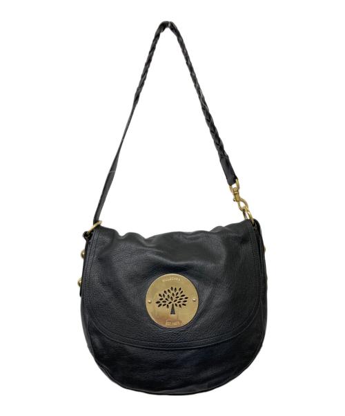 MULBERRY（マルベリー）MULBERRY (マルベリー) フラップレザーショルダーバッグ ブラックの古着・服飾アイテム