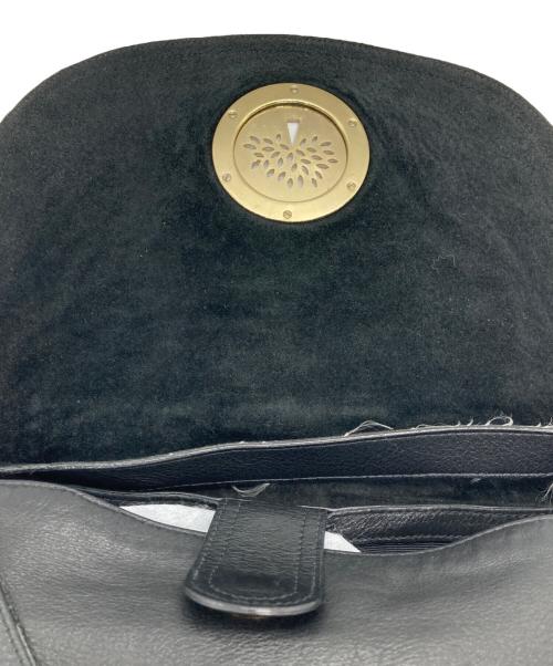 MULBERRY（マルベリー）MULBERRY (マルベリー) フラップレザーショルダーバッグ ブラックの古着・服飾アイテム