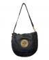 中古・古着 MULBERRY (マルベリー) フラップレザーショルダーバッグ ブラック：6000円