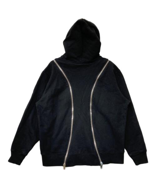 424（フォートゥーフォー）424 (フォートゥーフォー) Wジップパーカー ブラック サイズ:SIZE XLの古着・服飾アイテム