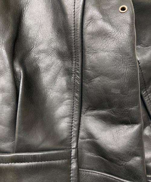 GRAMAN（グラマン）GRAMAN (グラマン) ステアハイドレザーシングルライダースジャケット ブラック サイズ:size40の古着・服飾アイテム