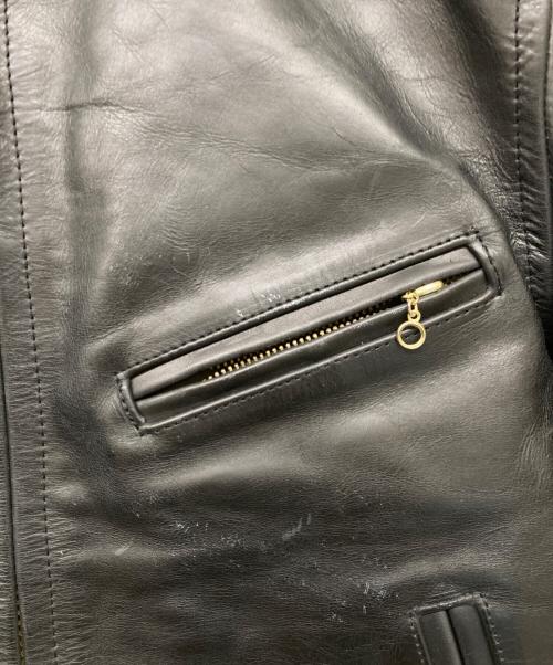 GRAMAN（グラマン）GRAMAN (グラマン) ステアハイドレザーシングルライダースジャケット ブラック サイズ:size40の古着・服飾アイテム
