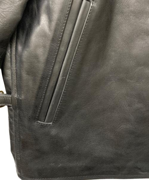 GRAMAN（グラマン）GRAMAN (グラマン) ステアハイドレザーシングルライダースジャケット ブラック サイズ:size40の古着・服飾アイテム