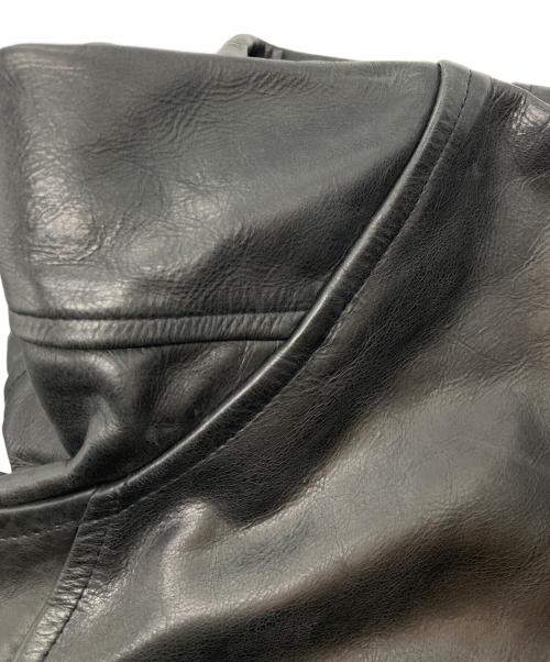GRAMAN（グラマン）GRAMAN (グラマン) ステアハイドレザーシングルライダースジャケット ブラック サイズ:size40の古着・服飾アイテム