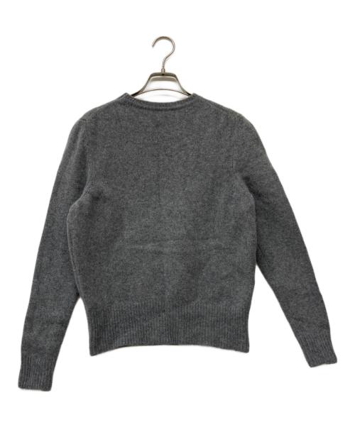 maison kitsune（メゾンキツネ）maison kitsune (メゾンキツネ) Fox Head Knit(フォックス ヘッド ニット) グレー サイズ:Ⅿの古着・服飾アイテム
