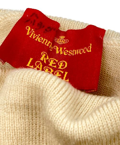 Vivienne Westwood RED LABEL（ヴィヴィアンウエストウッドレッドレーベル）Vivienne Westwood RED LABEL (ヴィヴィアンウエストウッドレッドレーベル) オーブ刺繍ハイネックニット ベージュ サイズ:sizeSの古着・服飾アイテム