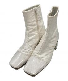 MM6 Maison Margiela（エムエムシックスメゾンマルジェラ）の古着「サイドジップヒールブーツ」｜ホワイト