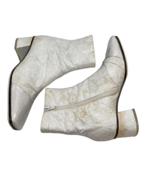 MM6 Maison Margiela（エムエムシックスメゾンマルジェラ）MM6 Maison Margiela (エムエムシックスメゾンマルジェラ) サイドジップヒールブーツ ホワイト サイズ:size35の古着・服飾アイテム