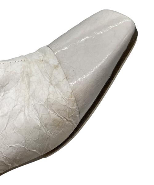 MM6 Maison Margiela（エムエムシックスメゾンマルジェラ）MM6 Maison Margiela (エムエムシックスメゾンマルジェラ) サイドジップヒールブーツ ホワイト サイズ:size35の古着・服飾アイテム