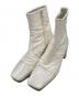 MM6 Maison Margiela（エムエムシックスメゾンマルジェラ）の古着「サイドジップヒールブーツ」｜ホワイト