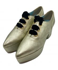 pays des fees（ペイデフェ）の古着「ヒールパンプス」｜ゴールド