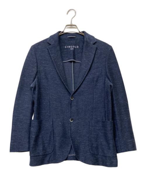 CIRCOLO 1901（チルコロ1901）CIRCOLO 1901 (チルコロ1901) リネンブレンド2Bアンコンジャケット ネイビー サイズ:FREEの古着・服飾アイテム