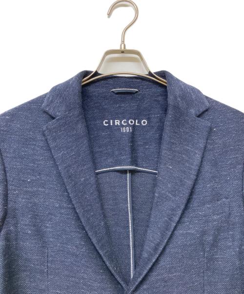 CIRCOLO 1901（チルコロ1901）CIRCOLO 1901 (チルコロ1901) リネンブレンド2Bアンコンジャケット ネイビー サイズ:FREEの古着・服飾アイテム