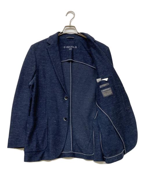 CIRCOLO 1901（チルコロ1901）CIRCOLO 1901 (チルコロ1901) リネンブレンド2Bアンコンジャケット ネイビー サイズ:FREEの古着・服飾アイテム
