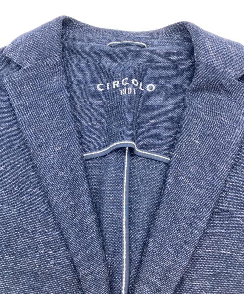 CIRCOLO 1901（チルコロ1901）CIRCOLO 1901 (チルコロ1901) リネンブレンド2Bアンコンジャケット ネイビー サイズ:FREEの古着・服飾アイテム
