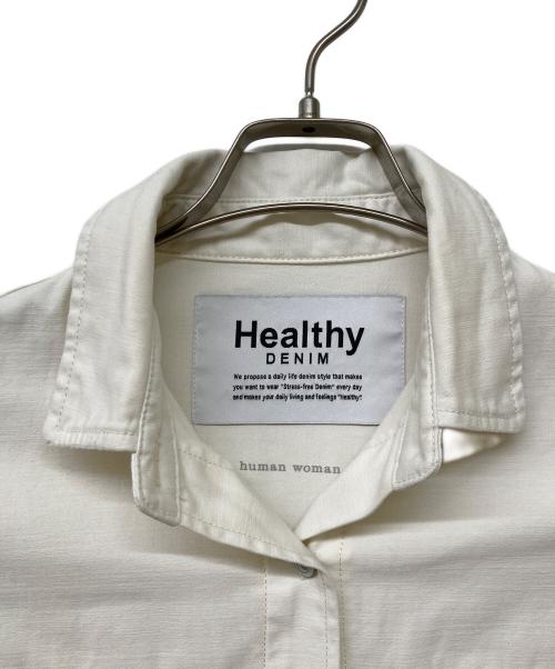 Healthy DENIM（ヘルシーデニム）Healthy denim (ヘルシーデニム) HUMAN WOMAN (ヒューマンウーマン) Almond オーバーサイズシャツ ホワイト サイズ:1の古着・服飾アイテム