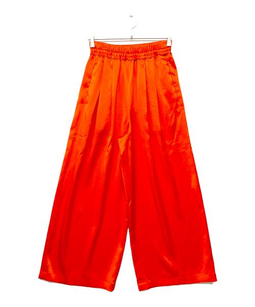 ENFOLD（エンフォルド）ENFOLD (エンフォルド) GATHER WIDE-TROUSERS（ギャザー ワイド トラウザーズ） オレンジ サイズ:SIZE 36の古着・服飾アイテム
