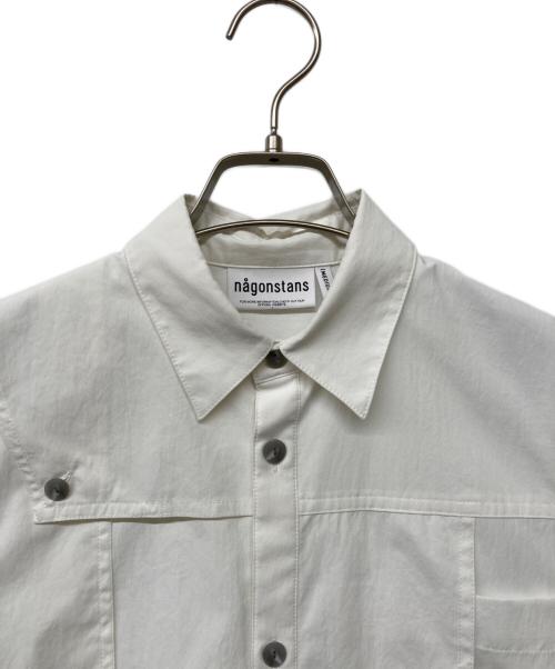 nagonstans（ナゴンスタンス）nagonstans (ナゴンスタンス) 3/4-sleeves shirt ホワイト サイズ:Mの古着・服飾アイテム