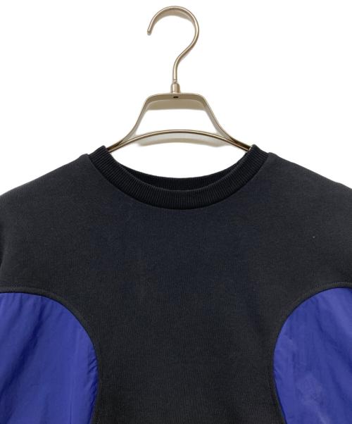 nagonstans（ナゴンスタンス）nagonstans (ナゴンスタンス) circle panel pullover ブラック×ブルー サイズ:Mの古着・服飾アイテム