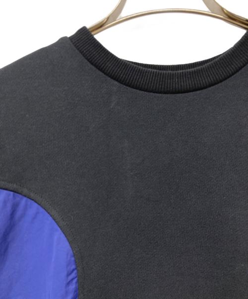 nagonstans（ナゴンスタンス）nagonstans (ナゴンスタンス) circle panel pullover ブラック×ブルー サイズ:Mの古着・服飾アイテム