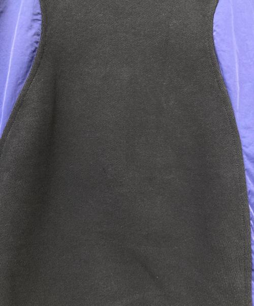 nagonstans（ナゴンスタンス）nagonstans (ナゴンスタンス) circle panel pullover ブラック×ブルー サイズ:Mの古着・服飾アイテム
