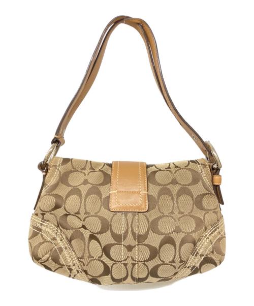 COACH（コーチ）COACH (コーチ) ソーホーシグネチャーハンドバッグ ベージュの古着・服飾アイテム