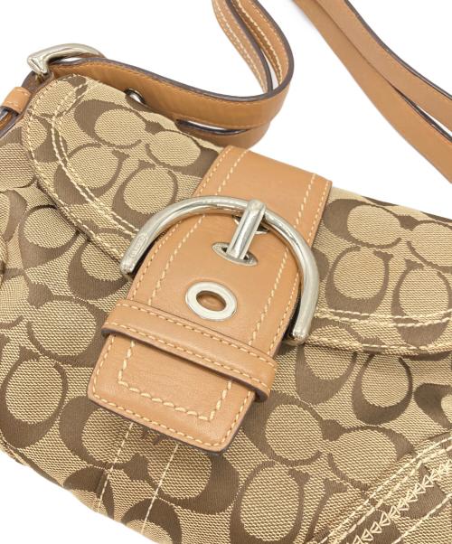 COACH（コーチ）COACH (コーチ) ソーホーシグネチャーハンドバッグ ベージュの古着・服飾アイテム