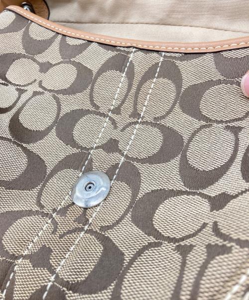 COACH（コーチ）COACH (コーチ) ソーホーシグネチャーハンドバッグ ベージュの古着・服飾アイテム