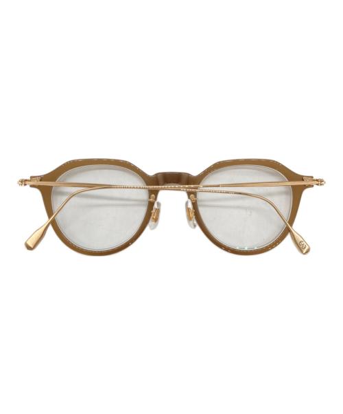 EYEVAN（アイヴァン）EYEVAN (アイヴァン) Alpha アルファ SPA（SEPIA） メガネ ブラウン×ゴールド サイズ:45□22-145の古着・服飾アイテム