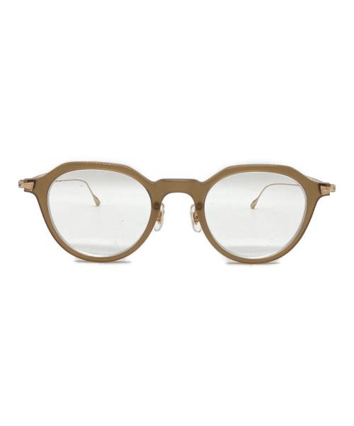 EYEVAN（アイヴァン）EYEVAN (アイヴァン) Alpha アルファ SPA（SEPIA） メガネ ブラウン×ゴールド サイズ:45□22-145の古着・服飾アイテム
