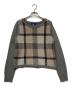 BLUE LABEL CRESTBRIDGE（ブルーレーベルクレストブリッジ）の古着「チェックニット」｜グレー